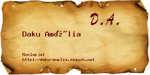 Daku Amélia névjegykártya